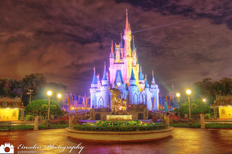 Cinderella Castle and Partner Statue in HDR